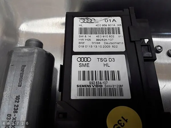 Audi A8 Ikkunan säädin OEM 4e0839849 Käytetty image 5