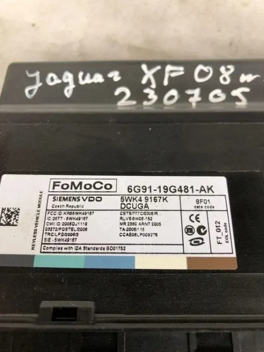 Keyless module Jaguar XF X250 OEM 6G9119G481AK image 3