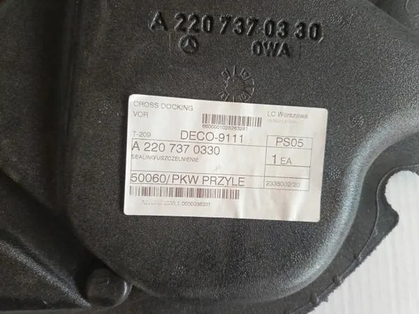 OEM A2207370330 Vänster Bakdörrsisolering Mercedes image 5