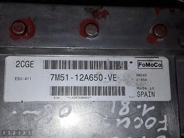 2008 Ford Focus ECU 1.8 Petrol 7M5112A650VE image 4