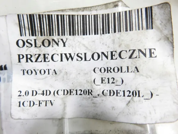 Toyota OE Sonnenblenden OEM M1082932 - Gebraucht image 6