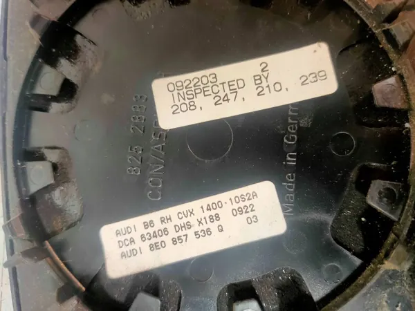 Insert Miroir Audi A4 B6 OEM 8E0857536Q Droit image 3