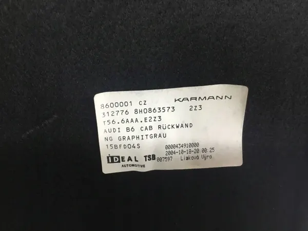 OEM 8600001 Höger bakluckefoder för Audi A4 S4 B6 image 5