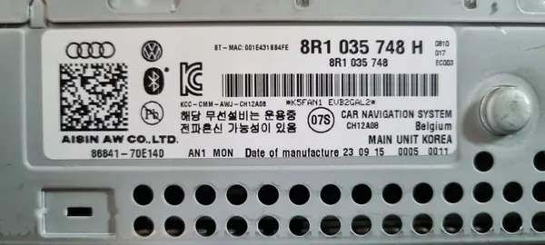 MMI 3G+ besturingseenheid OEM 8R1035748H Audi image 10