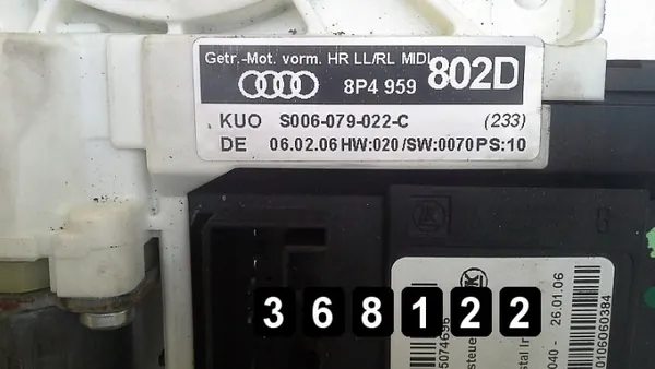 Audi A3 2006 Fönsterregulator OEM AM-368122 image 4