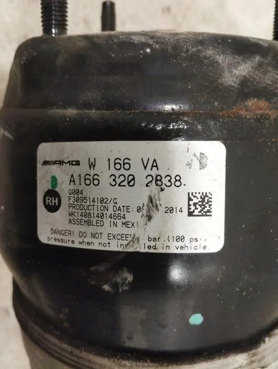 Amortiguador neumático Mercedes-Benz OEM A1663202838 image 7