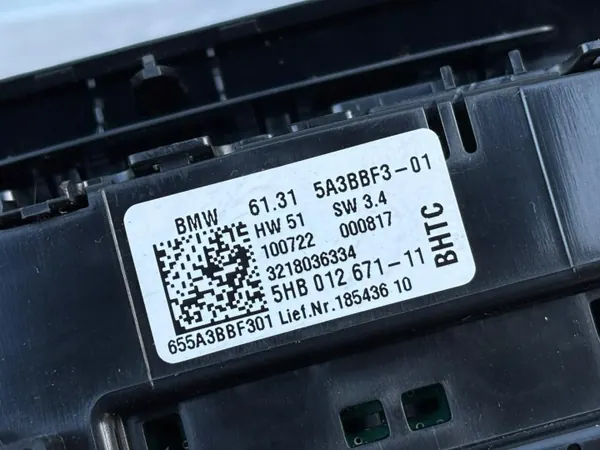 Panel AC BMW 5A3BBF3 Asientos Calefactables Traseros image 3