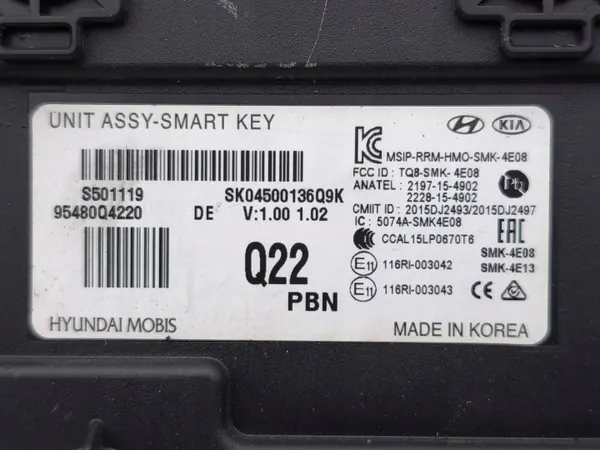 KIA Niro 2020 Keyless module OEM 95480Q4220 image 8