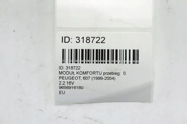 Módulo Confort OEM 9658916180 Peugeot 607 1999-2004 image 5
