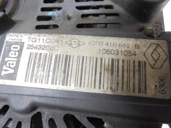 Vaihtovirtageneraattori RENAULT MEGANE II 1.5L diesel 8200410681B image 7