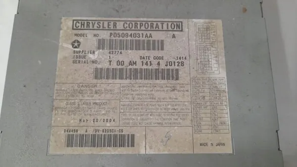 OEM P05094031AA Changer CD pour Chrysler Pacifica 2004 image 3
