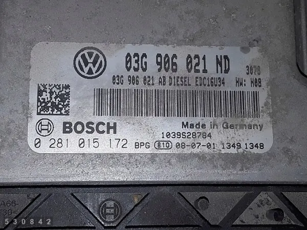 2008 VW Touran ECU 1.9 Diesel 03G906021ND image 4