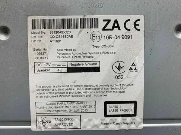 Radio OEM 86120-0DC20 para Toyota Yaris III - Multimedia image 6
