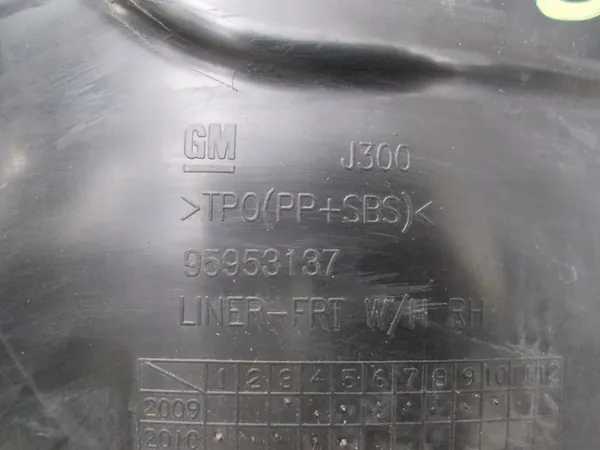 PARAFANGO ANTERIORE DESTRO CHEVROLET CRUZE 2.0 D 95953137 image 4