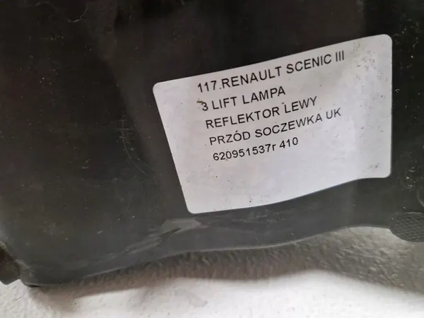 FARO DIANTEIRO ESQUERDO RENAULT SCENIC 3 III LIFT OEM 620951537R image 7