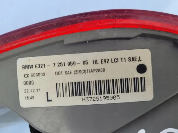 Luz Traseira Esquerda BMW E92 OEM 7251959 image 5