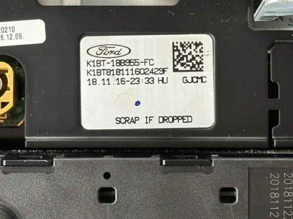 Ford Fiesta MK8 2018 Radio-Display OEM K1BT-18B955-FC image 8