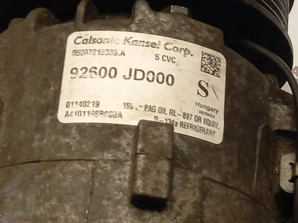 Compressore A/C QASHQAI 1.6 HR16 HR16DE 92600-JD000 image 5