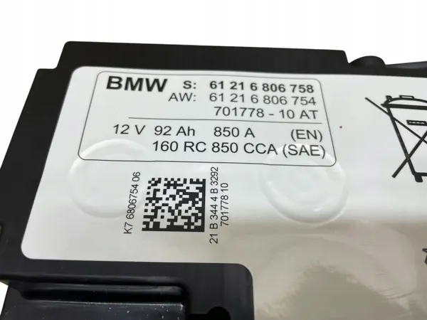 Batterie AGM OEM 6806758 92Ah 850A pour BMW image 4