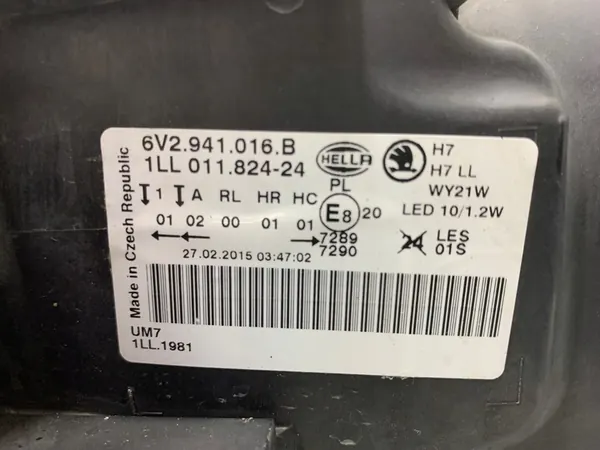Farol Dianteiro Direito Skoda Fabia III 14-21 OEM 6V2941016B image 5