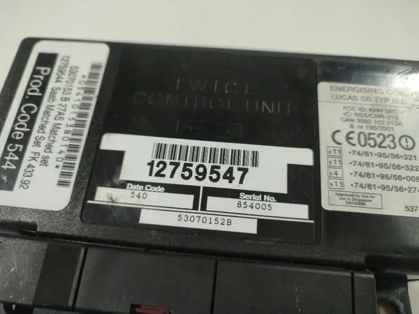 Módulo de confort SAAB 9-5 2006 1.9L 12759547 image 4