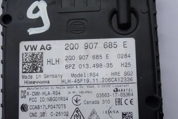 Radarassistent VW AUDI SEAT SKODA 2Q0907685E image 2