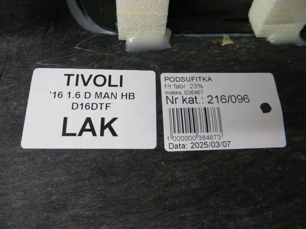 Plafonnier SsangYong Tivoli OEM 216/096 - Occasion image 5