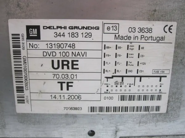 Radio Navi DVD Opel Antara 07r OEM 13190748 image 9