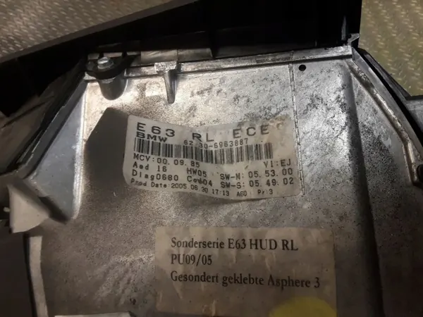BMW HUD-näyttö OEM 6963887 6-sarja E63/E64 image 4