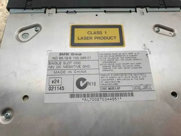 BMW X5 E70 CD-vaihtaja OEM 65129133985 Käytetty image 4