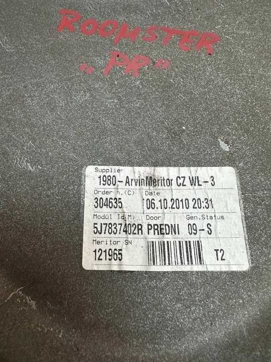 Regulador de ventana derecho Skoda Roomster 5j7837402r image 5