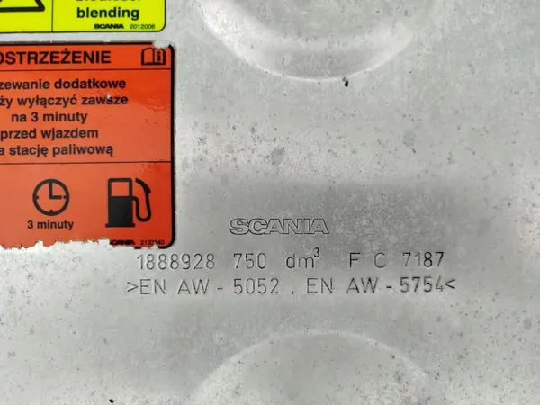 Scania Bränsletank OEM 1888928 - 750L Extra Bred image 3