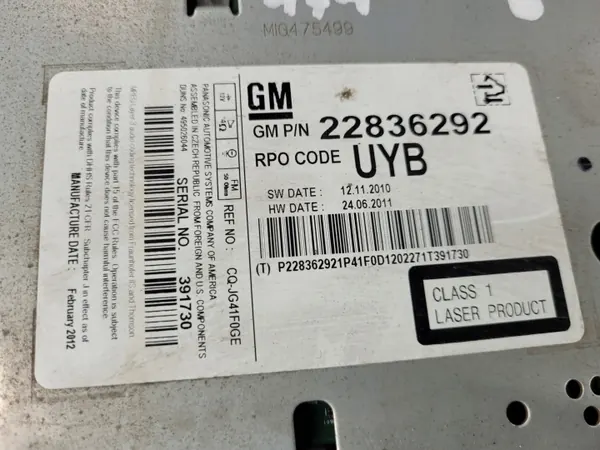 Radio Opel CD300 OEM 22836292 - Pieza OE usada image 10