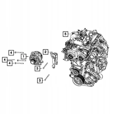 Soporte de alternador OEM 5281576AB para Jeep image 4