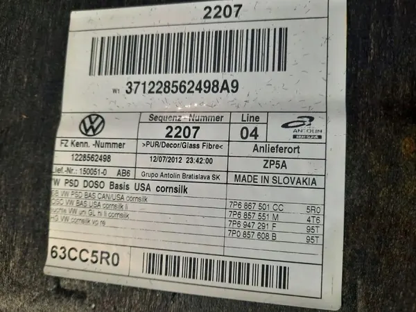 Techo VW Touareg (7P5) OEM 7P6867501CC - Usado image 6