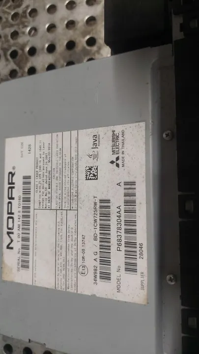 DVD/Blu-ray-asema OEM 68378304AA Pacifica 2016-2024 image 3