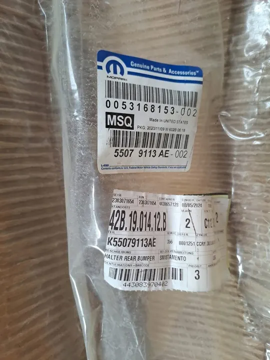 DODGE DURANGO Suporte de Para-choque Traseiro image 3