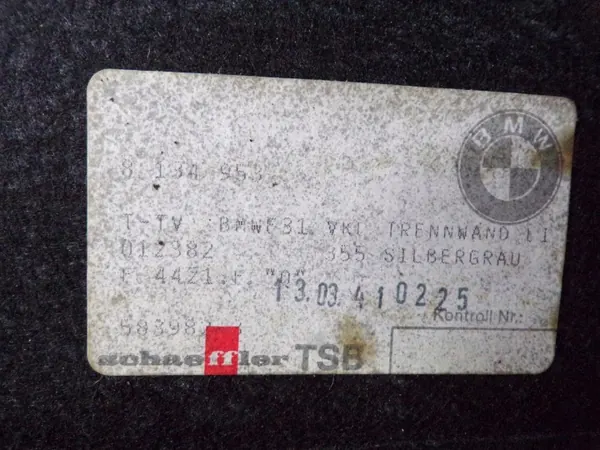 OEM 8134953 Vänster Bakluckefoder Grå BMW E31 840/850 image 4