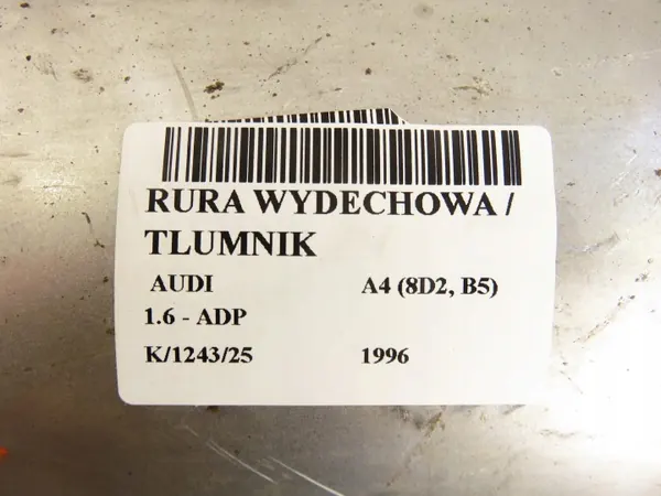 Silencieux central Audi A4 B5 1.6 8V - Pièce OEM image 5
