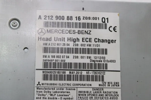 Radio CD Navigation Mercedes W212 OEM A2129008816 image 7