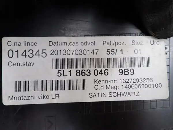 OEM 1Z1863241 Armleuningtunnel Skoda Yeti image 10