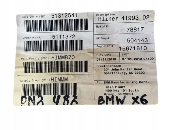 Plafonnier BMW X6 E71 Beige Crème OEM 205849PB image 3