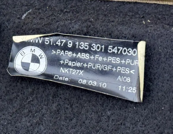 Étagère de coffre arrière BMW X6 E71 OEM 51479135301 image 4