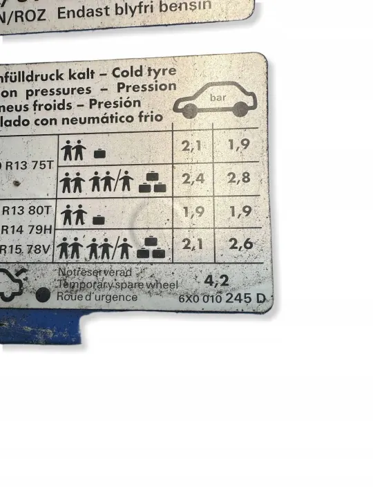 Volkswagen Lupo tankklep OEM 6X0010245D image 4