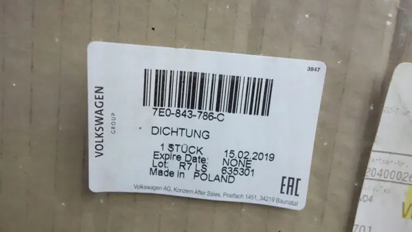 Junta puerta corredera derecha VW T5 T6 OEM 7E0843786C image 5