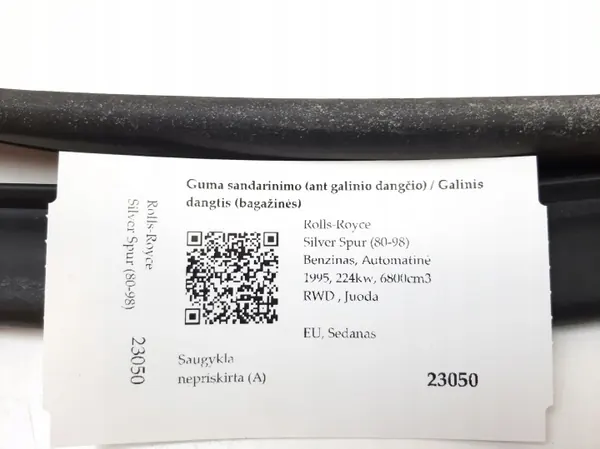 OEM NA takakontin tiiviste Rolls-Royce Silver Spur 1995 image 5