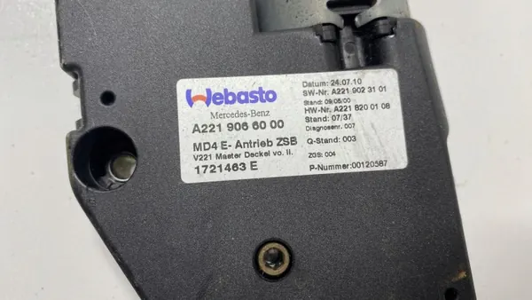 Moteur de Toit Ouvrant Mercedes OEM A2219066000 - Occasion image 3