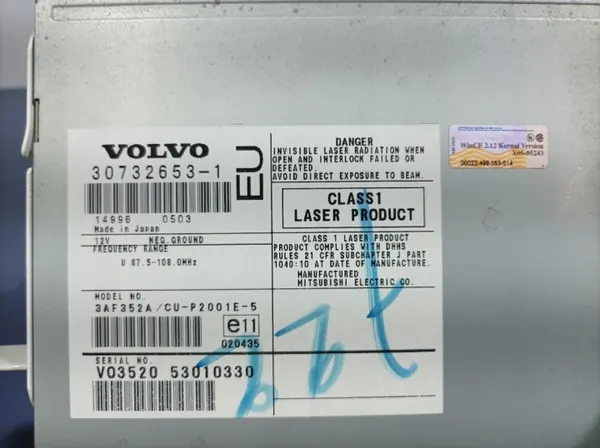 Plaque lecteur de levage Volvo V70 II OEM 30732653-1 image 4