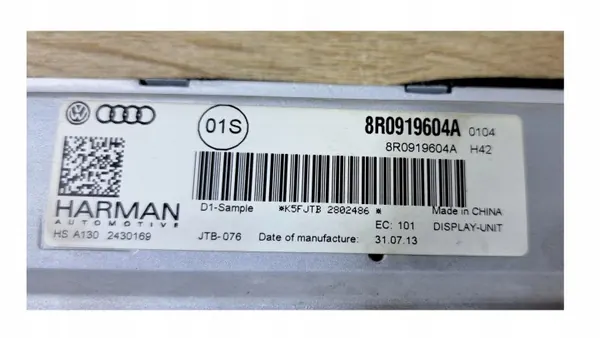 Audi Display OEM 8R0919604A - Begagnad del image 3