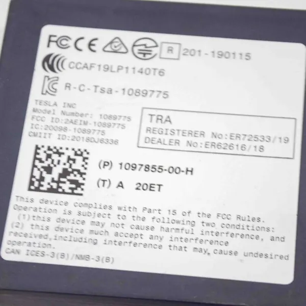 Komfortmodul Tesla Model 3 2020 image 6